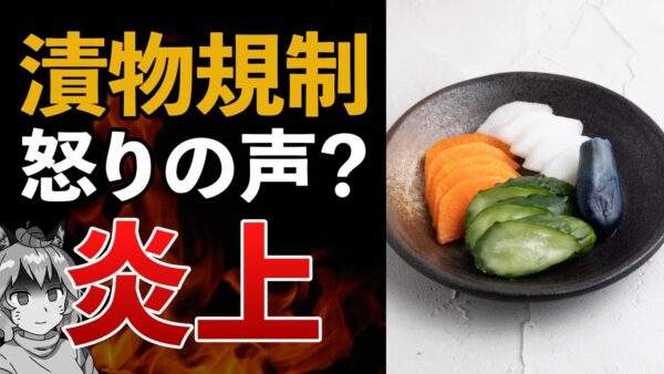 【物議】日本の漬物が規制で大ピンチ！？←それって本当に悪いこと？