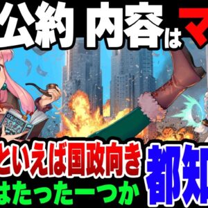 【ゆっくり解説】暇空茜の東京都知事選選挙公約、かなりマトモな部類の模様。ただ都知事よりは国会議員向きか？