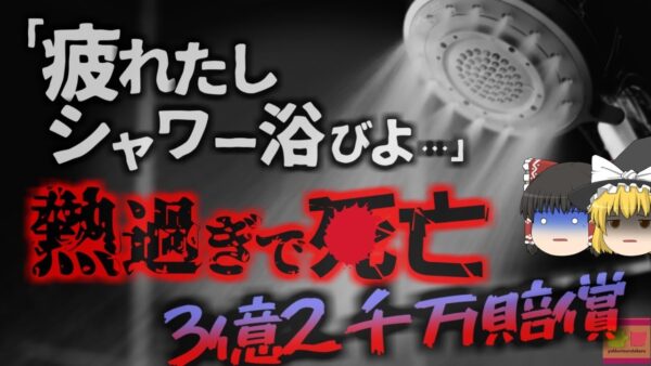 【2021年】「ホテルのシャワーが熱すぎて〇亡」→ホテルに3億2千万の賠償命令下る 男性の部屋のシャワーは何故65℃もの高温に？熱傷を放っておくと命の危険も【ゆっくり解説】