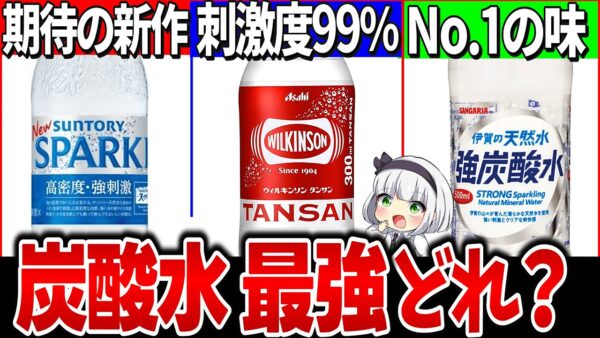 【ゆっくり解説】大人気激安強炭酸水のコスパ最強はどれか徹底比較！【ウィルソン、サンガリア、サントリー】