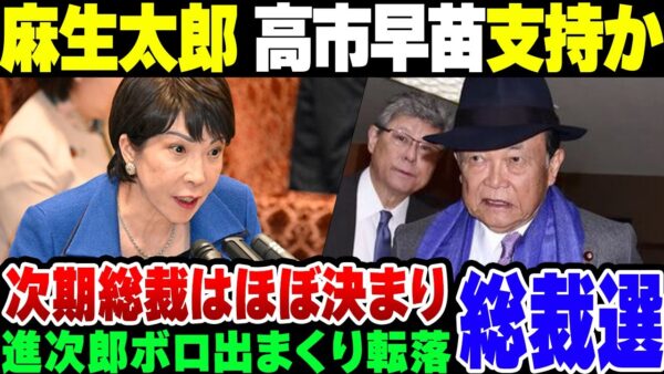 【総裁選】麻生太郎が高市早苗についた？！小泉進次郎没落で次の総裁選はほぼ先が見えたか【ゆっくり解説】