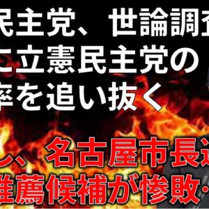 <span class="title">【政治まとめ】国民民主党、立憲の支持率を追い抜く&名古屋市長選で国民民主党が負けた理由とは？</span>