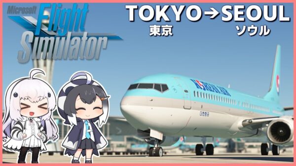 【東京→ソウル】MSFSで世界一周旅行！韓国のインチョン国際空港へのフライト！