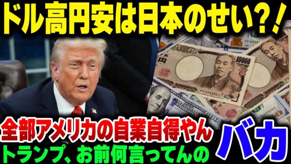 【バカ】トランプ、円安ドル高を日本のせいにし始める。関税で脅しにかかってるけど、全部お前らの自業自得じゃん【ゆっくり解説】