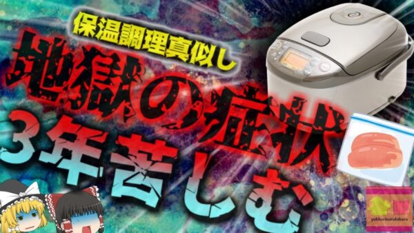 【2020年】『炊飯器調理で3年間地獄の苦しみ』誤った判断で食中毒を発症 末梢神経を攻撃する恐ろしい合併症…暖かい時期の食品管理に要注意【ゆっくり解説】