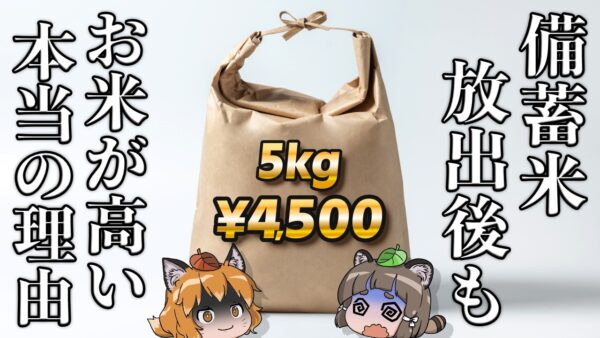 【5kg4500円】備蓄米放出でもお米が安くならない本当の理由とは…
