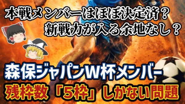 【ゆっくり解説】日本代表ガラスのDFラインを補強せよ！今後W杯メンバーとして台頭してくる新戦力は？【サッカー】