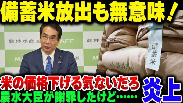 農水相、備蓄米放出も全く効果なくて謝罪。謝罪してなんになんだよ【ゆっくり解説】