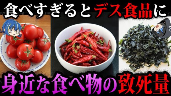 【ゆっくり解説】あの食べ物がデス食品に！？身近な食べ物の致死量６選