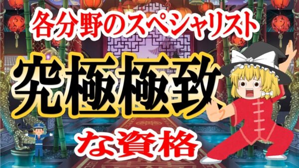 【ゆっくり解説】各分野のスペシャリスト究極極致の資格【資格】