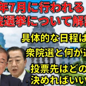 【ゆっくり解説】参院選について改めて徹底解説！正しく知って、正しく投票しよう！