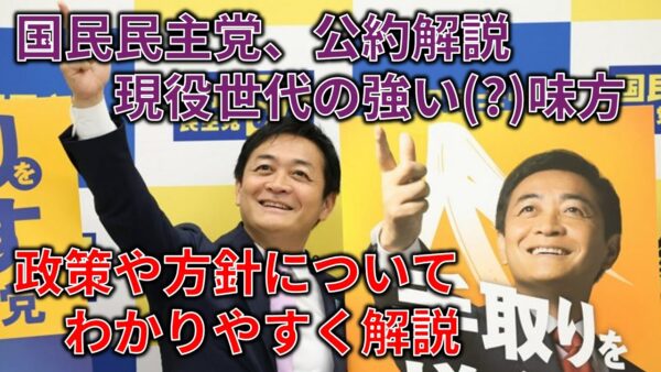 25分でわかる、国民民主党の政策とどんな人が投票すべきか