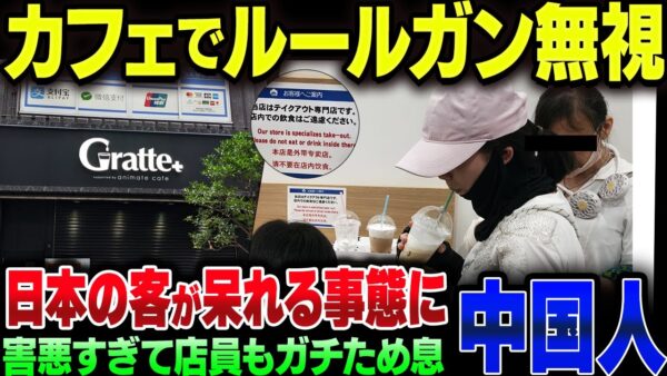 アニメイトカフェGratteに中国人が殺到！ルールもマナーもへったくれもなさすぎて日本人の客がブチギレる自体に【ゆっくり解説】