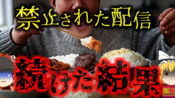『大食い配信で〇亡』フォロワーの期待に応えるため 過剰な食事配信を続けた結果 脳出血を起こし…【ゆっくり解説】