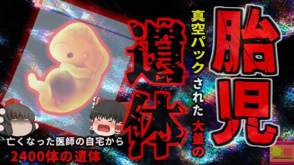 『医師の自宅から2400体の胎児遺体』亡くなった医師の住宅や車から大量の胎児見つかる…遺体をホルマリン漬けにし保管していた医師…何故そんなことを？彼は悪魔か救世主か【ゆっくり解説】きめぇ丸
