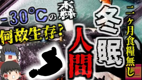 『食糧無しで車に二ヶ月』雪に埋もれた車から衰弱した男性を発見 マイナス30度の森で何故生存できた？人間は冬眠できるのか【ゆっくり解説】きめぇ丸