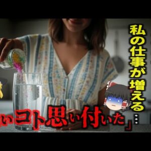 『あいつが休むと私の仕事が増える…そうだ！』→職場で飲む水の味がおかしいと気が付いたOL…実は同僚が水に「あるもの」を盛っており…【ゆっくり解説】