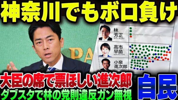 自民党、小泉のお膝元でも支持サれてないのが暴露される。挙げ句大臣の議席と票で買おうとするわ、林はパンフレット送って党則違反するわ、もうだめだわ