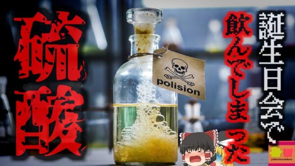 『誕生パーティで硫酸を飲み死亡』自宅で開催された誕生日会で瓶入りジュースを飲んだ子供…即意識を失いそのまま死亡…実は中身が劇物の硫酸で…【ゆっくり解説】