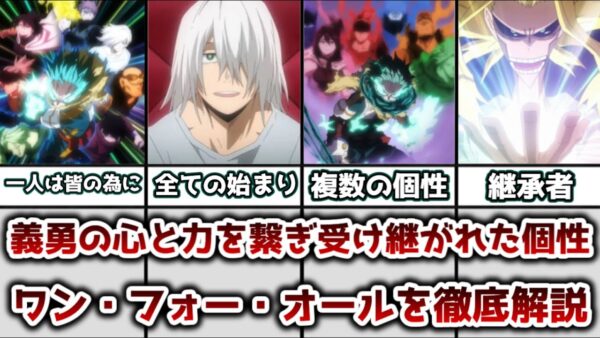 【ゆっくり解説】義勇の心と力を繋ぎ、受け継がれた個性 ワン・フォー・オールを徹底解説【僕のヒーローアカデミア】