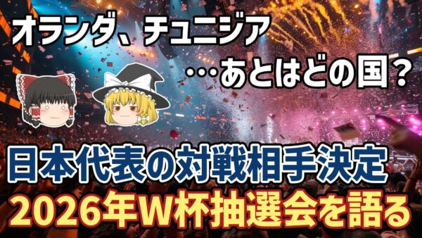 【ゆっくり解説】ついにW杯の対戦相手決定！オランダ！チュニジア！2026年W杯抽選会を語る【サッカー】