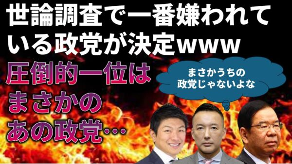 世論調査で、一番好感度の低い政党が明らかになってしまう…＆世論調査の分析と所感